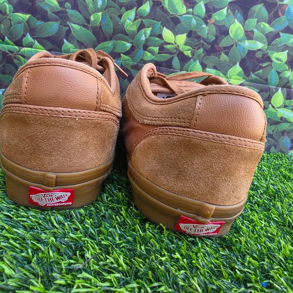Vans Skate Chukka Low Brown Suede Canvas PopCush Sneakers Mens